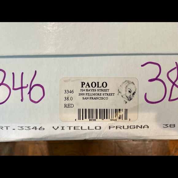 Paolo Red Leather Peep Toe Pumps Heels 38 8 - Picture 8 of 10